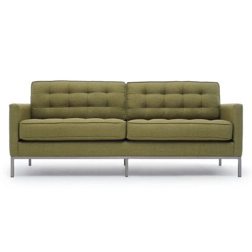 Canapé contemporain - LOBBY LOVESEAT - Versa Products - en tissu / en cuir / avec coussin amovible