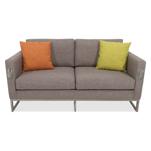 Canapé contemporain - SIMPLE CHARGE LOVESEAT - Versa Products - en tissu / marron / contract