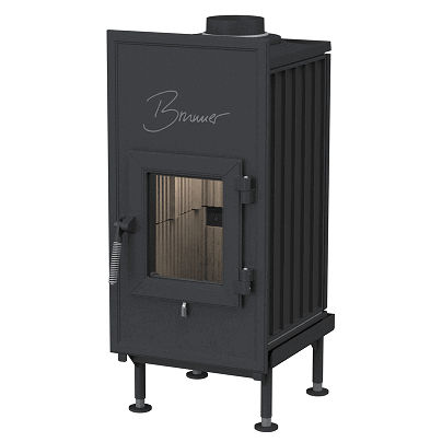 Poêle à bois - WF 25 - BRUNNER - 5 kW - 10 kW / au sol / contemporain