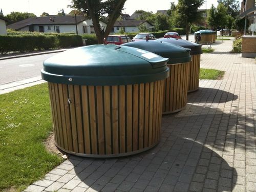 Poubelle en bois - SMART - ECOMP Ltd - de tri sélectif / simple / contemporaine