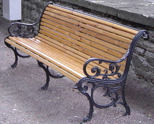 Banc public classique - SIRECO - ECOMP Ltd - en bois / en métal / avec dossier