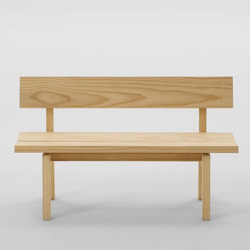 Banc contemporain - BOTAN 4105-02 - Maruni - en chêne / en pin / avec dossier
