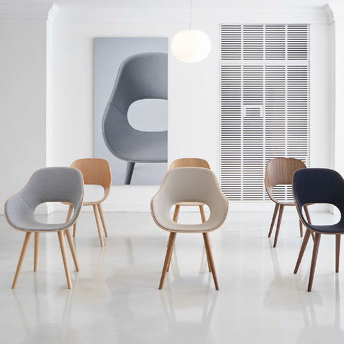 Chaise contemporaine - ROUNDISH 2385-31 - 2327-31 - Maruni - d'intérieur / en tissu / en chêne