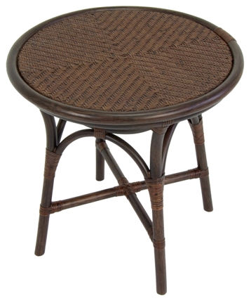 Table d'appoint classique - TS-006 - Yamakawa Rattan Japan Inc. - en rotin / ronde / résidentielle