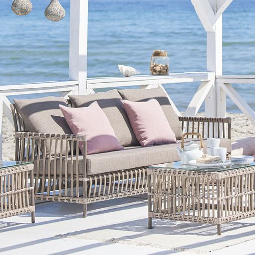 Canapé contemporain - Caroline - Sika-Design - de jardin / en tissu / avec coussin amovible