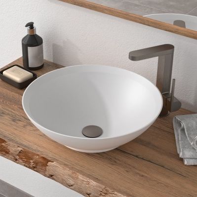 Vasque à poser - AXR-R - Hasenkopf - en Solid Surface / ronde / sans trou