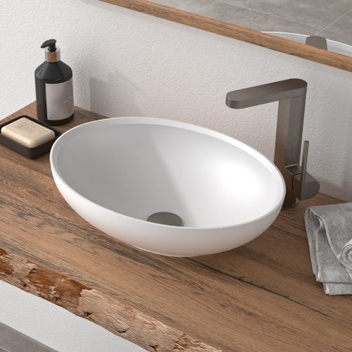 Vasque à poser - AXO-R - Hasenkopf - en Solid Surface / ovale / sans trou