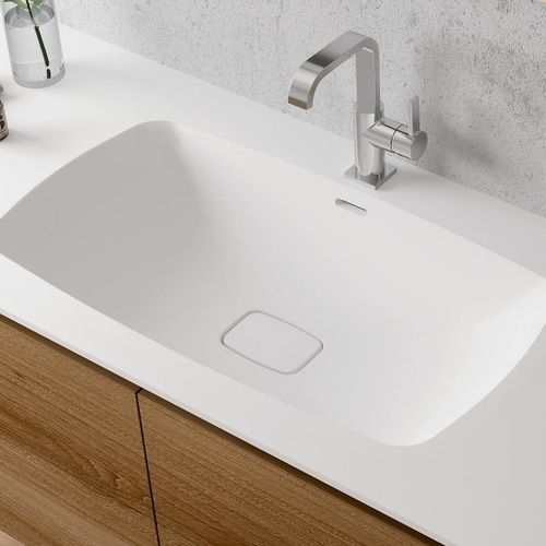 Vasque à encastrer - MIRAKLON FMT - Hasenkopf - en Corian® / en Solid Surface / avec plan intégré