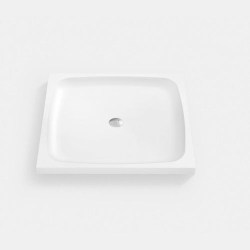 Receveur de douche rectangulaire - CURVA - Hasenkopf - surélevé / en Corian® / antidérapant