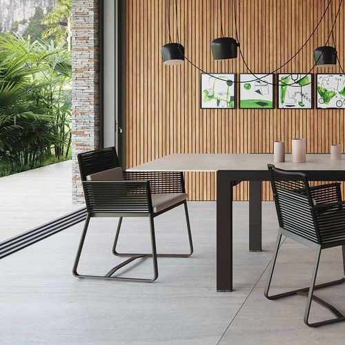 Chaise de salle à manger contemporaine - LANDSCAPE  - KETTAL - d'intérieur / d'extérieur / en aluminium