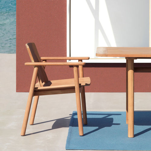 Chaise de salle à manger contemporaine - RIVA - KETTAL - d'extérieur / d'intérieur / en teck
