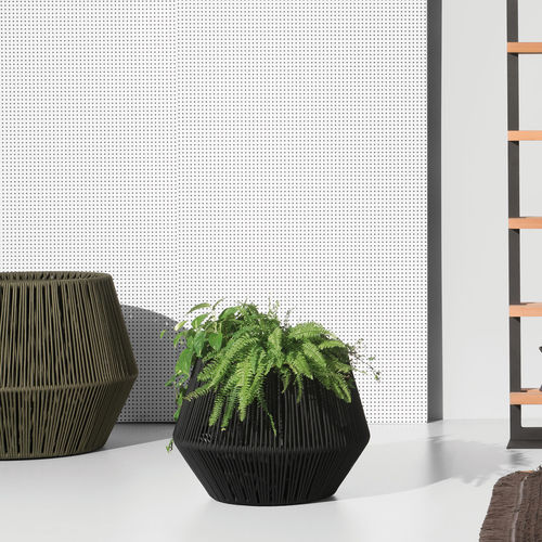 Jardinière en aluminium - ZIGZAG - KETTAL - en corde / ronde / contemporaine