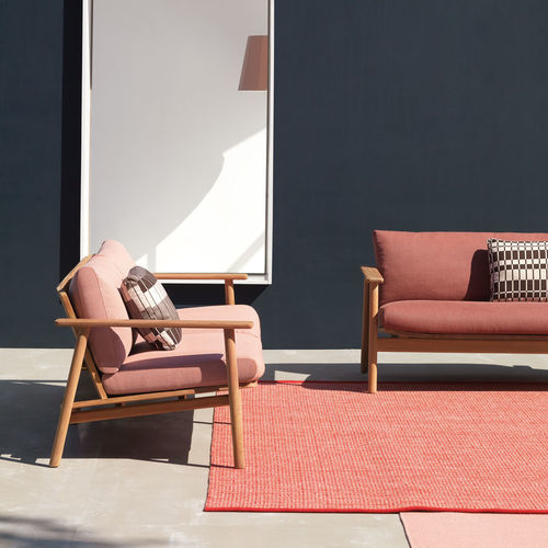 Canapé contemporain - RIVA - KETTAL - d'extérieur / en tissu / avec accoudoirs