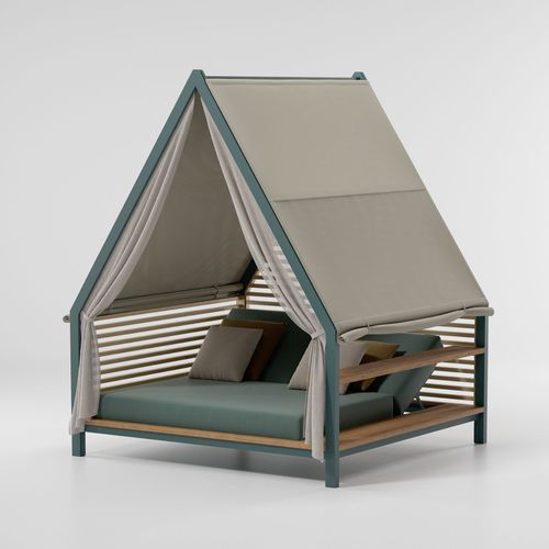 Lit de jardin à baldaquin - COTTAGE - KETTAL - double / contemporain / modulaire