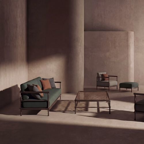 Canapé contemporain - ALIZE - KETTAL - pour intérieur / pour extérieur / en aluminium