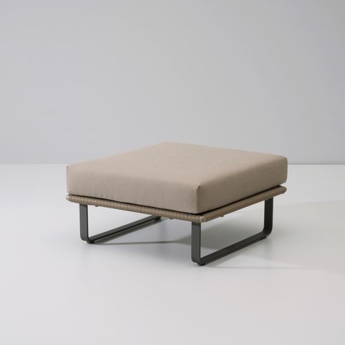 Pouf contemporain - BITTA - KETTAL - en aluminium / en teck / en tissu