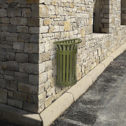 Poubelle en métal - TULIPE - ROSSIGNOL - d'extérieur / murale / pour espace public