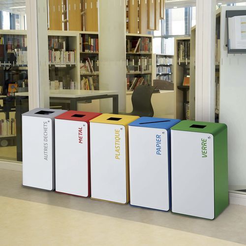 Poubelle en métal - CUBATRI - ROSSIGNOL - d'intérieur / de tri sélectif / professionnelle