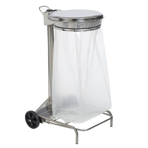 Chariot poubelle - COLLECROULE - ROSSIGNOL - professionnel / en inox