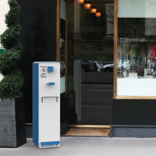 Distributeur de gel désinfectant à poser - CUBAGEL - ROSSIGNOL - manuel / à pédale / en acier