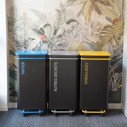 Poubelle conteneur - NOMADE - ROSSIGNOL - de tri sélectif / en acier à revêtement par poudre / avec roues