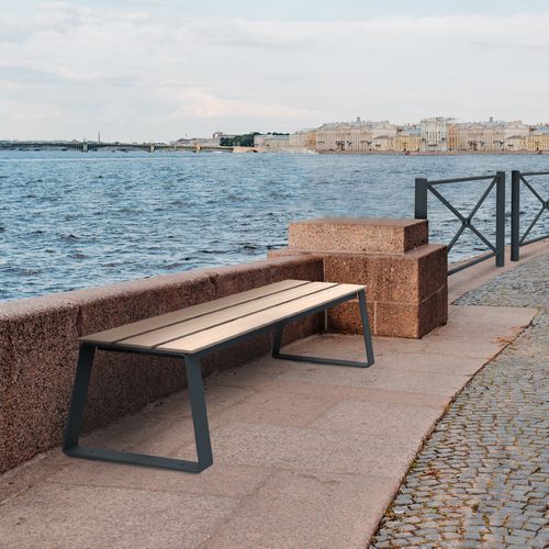 Banc public classique - BALLADE EXTREME - ROSSIGNOL - en stratifié haute pression / en acier à revêtement par poudre / sans dossier