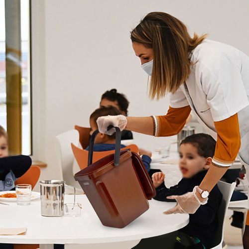 Poubelle en plastique recyclé - ORGANIK - ROSSIGNOL - intérieure / de tri sélectif / à poser