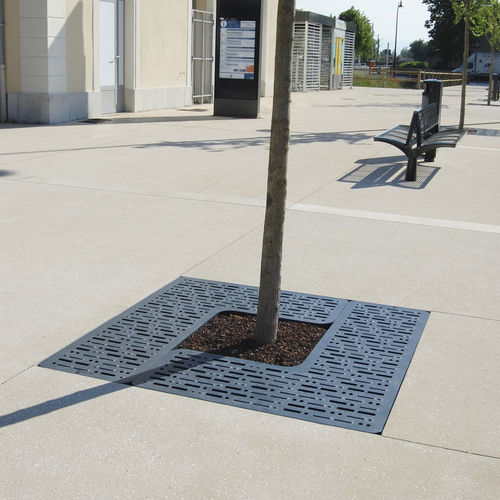 Grille d'arbre carrée - IMAWA - Concept Urbain - en acier galvanisé / en fonte d'aluminium