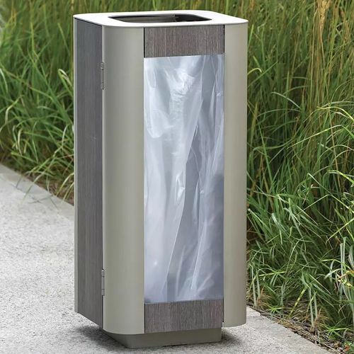 Support de sac poubelle en tôle d'acier - PAOSA - Concept Urbain - en HPL / d'extérieur / au sol