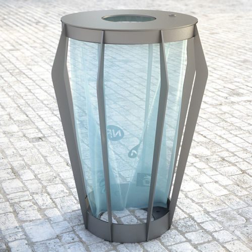 Support de sac poubelle en acier galvanisé - SOHA - Concept Urbain - d'extérieur / au sol / pour les zones urbaines
