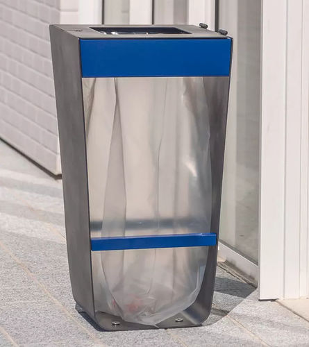 Support de sac poubelle en acier galvanisé - KARMA - Concept Urbain - en tôle d'acier / d'extérieur / de tri sélectif