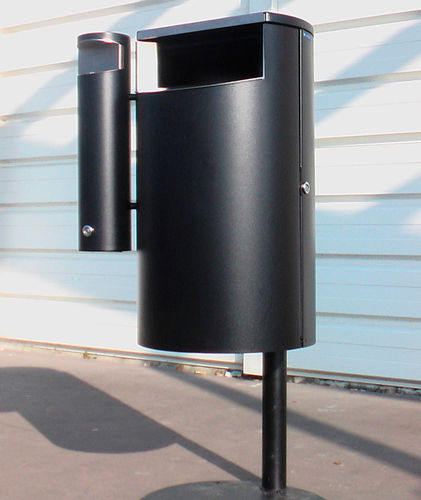 Cendrier sur pied - COMBI - Concept Urbain - mural / en acier galvanisé / en acier inoxydable