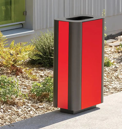 Poubelle en tôle d'acier - PAOSA - Concept Urbain - en aluminium / en HPL / d'extérieur