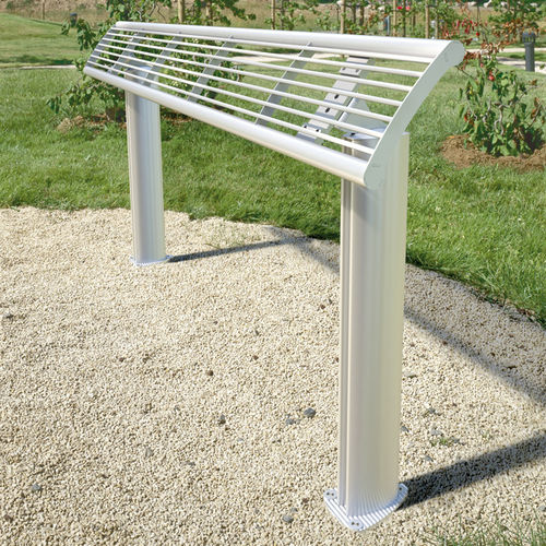 Banc public assis-debout - EUROPE  - Concept Urbain - contemporain / en acier / en aluminium laqué