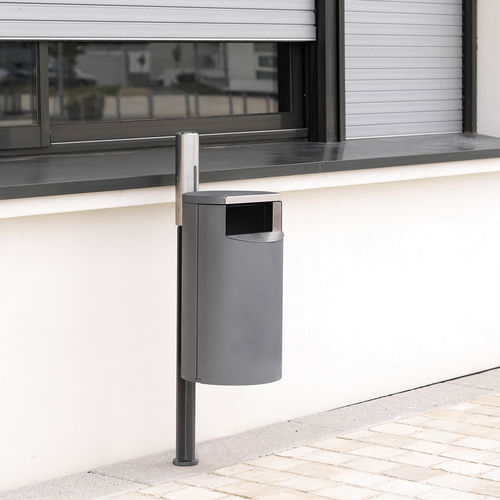 Poubelle en acier galvanisé - ÉVÉOLE - Concept Urbain - en acier inoxydable / en fonte / d'extérieur
