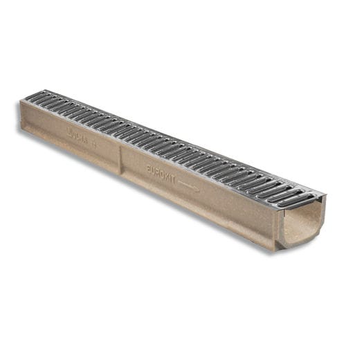 Caniveau à fente - EUROKIT - ULMA - ARCHITECTURAL SOLUTIONS - à grille / en béton de résine / grille en acier galvanisé