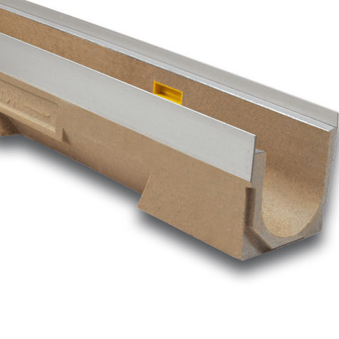 Caniveau à grille - U100K - ULMA - ARCHITECTURAL SOLUTIONS - à fente / avec pente / en béton de résine