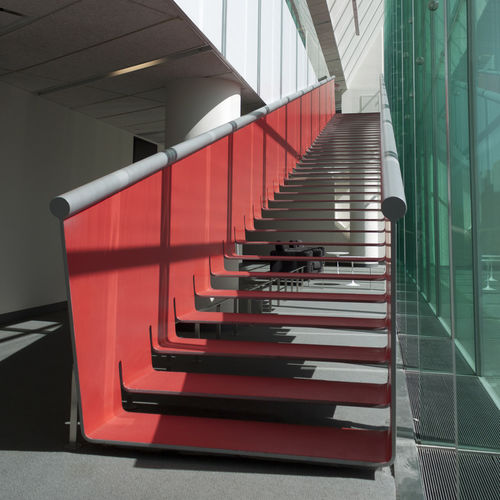 Escalier droit - JUILLIARD STAIRS - A. Zahner - à marches en métal / structure en métal / pour bâtiment tertiaire