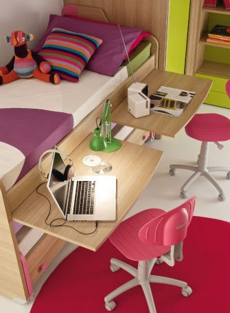 Bureau contemporain - READY FOR ANYTHING - Mobil Sprint Srl - en bois / avec lit gigogne / pour enfant
