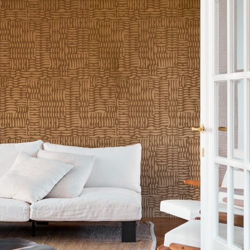 Revêtement mural sur intissé - BARKHAN - ARTE - pour intérieur / en velours / à relief