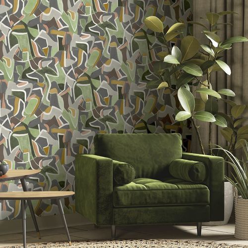 Papier peint contemporain - JIGSAW - Muraspec - en textile non-tissé / en tissu / en polyester