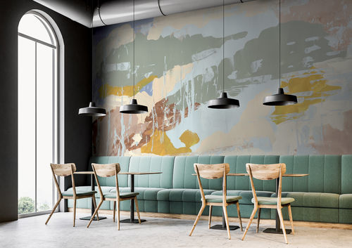 Papier peint contemporain - Oysters Mane - Muraspec - en vinyle / en textile non-tissé / multicolore