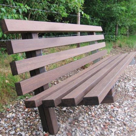 Banc public contemporain - X-TREME®  - MOSO Bamboo Products - en bambou / avec dossier