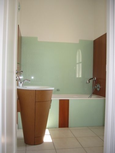 Panneau en verre trempé - Miroiterie de Chartreuse - translucide / coloré / pour agencement intérieur