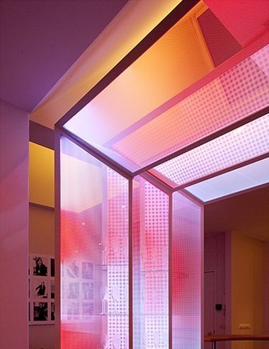 Panneau en verre à motif - LEDINGLASS™  QUANTUM - Miroiterie de Chartreuse - translucide / coloré / pour agencement intérieur