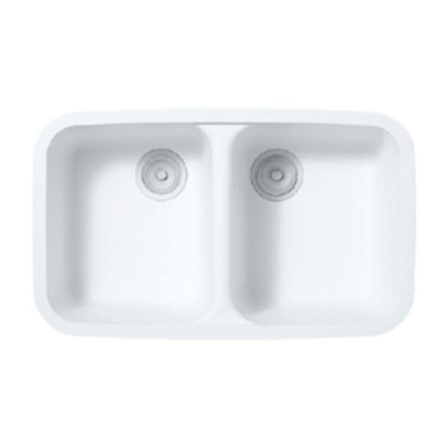Évier 2 bacs - A2311 - Staron Solid Surfaces - sans égouttoir / en Solid Surface / sous plan