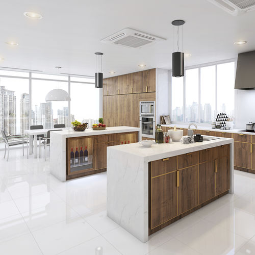 Plan de travail en Solid Surface - MORNING SKY   - Staron Solid Surfaces - de cuisine / gris