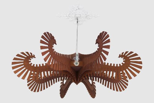 Lustre design original - OCTOPUS - Valchromat - en acier inoxydable / en bois