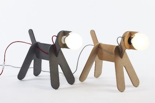 Lampe de table - "GET OUT" AND "CAT" - Valchromat - en bois / design original / d'intérieur