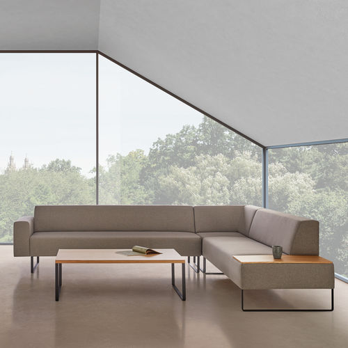 Table basse contemporaine - TETRIS  - INCLASS - en MDF laqué / en chêne naturel / avec piètement en acier